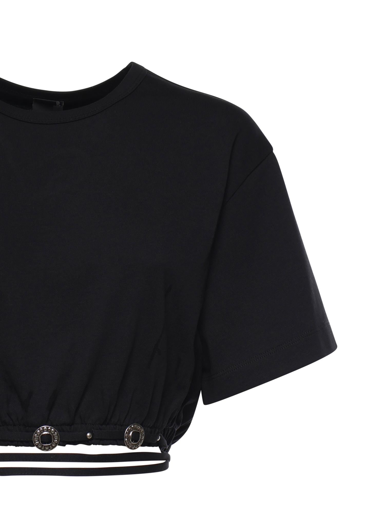 T-shirt cropped in jersey 106907 A3ARZ99 PINKO 