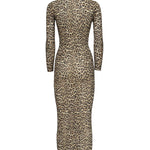 Abito midi con stampa leopard 2A582A M8159 BLUMARINE 