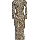 Abito midi con stampa leopard 2A582A M8159 BLUMARINE 