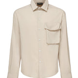 Camicia con tasca sul petto WOLF -BEIGE GIULIANO GALIANO 