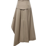 Gonna trench asimmetrica in gabardine 8127157 C5956 BURBERRY 