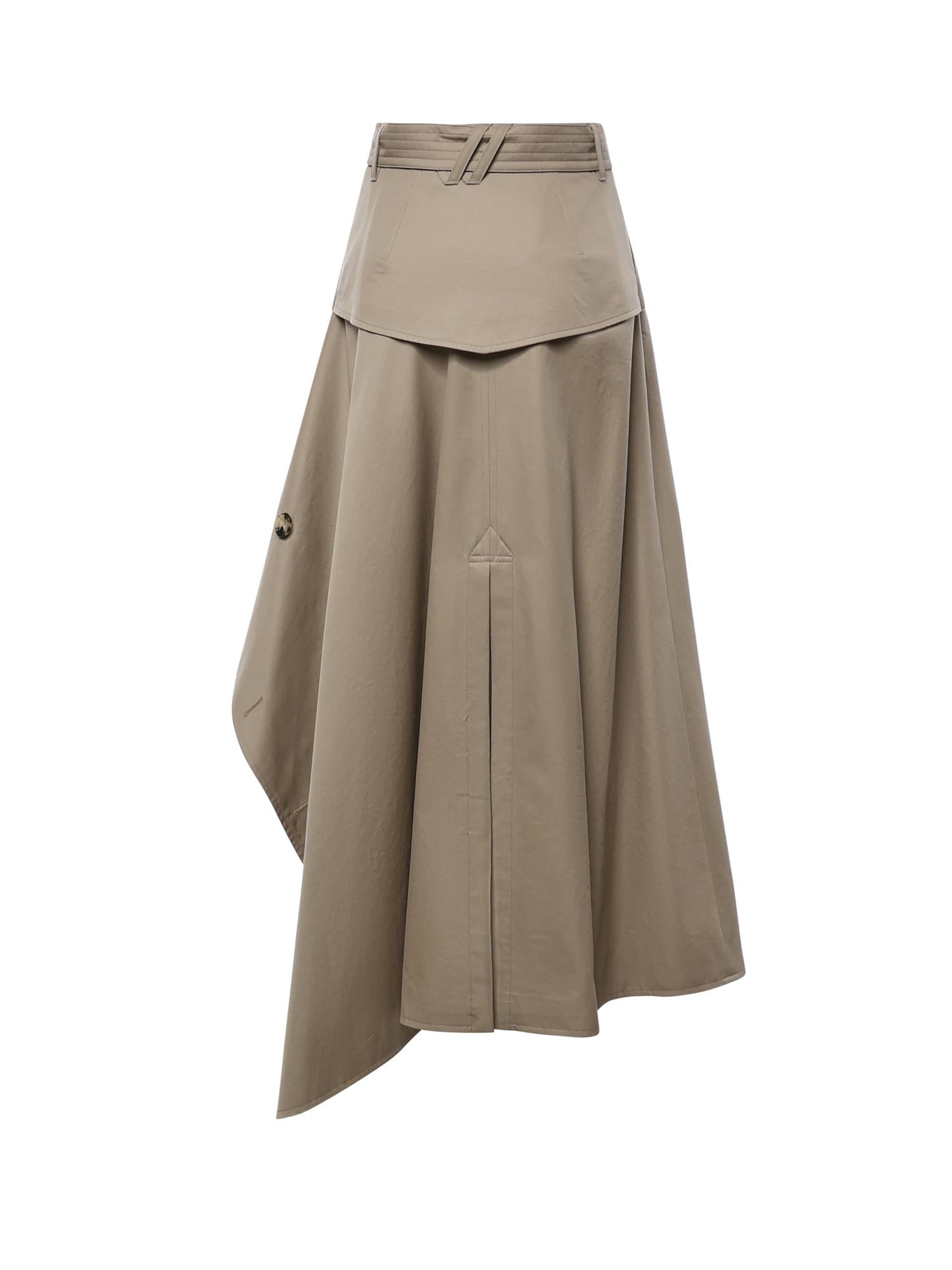 Gonna trench asimmetrica in gabardine 8127157 C5956 BURBERRY 