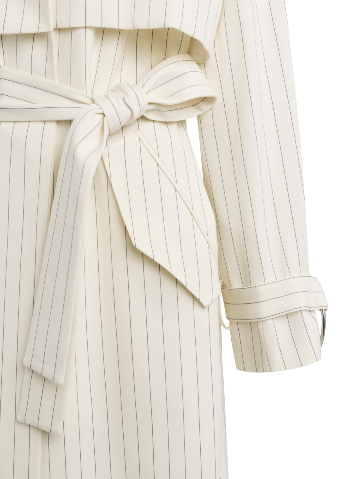 Trenchcoat in fresco di lana gessato DJ856 ES0080D001 DONDUP 