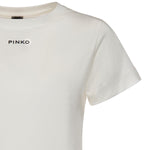 T-shirt con logo lettering 100373 A34FZ05 PINKO 