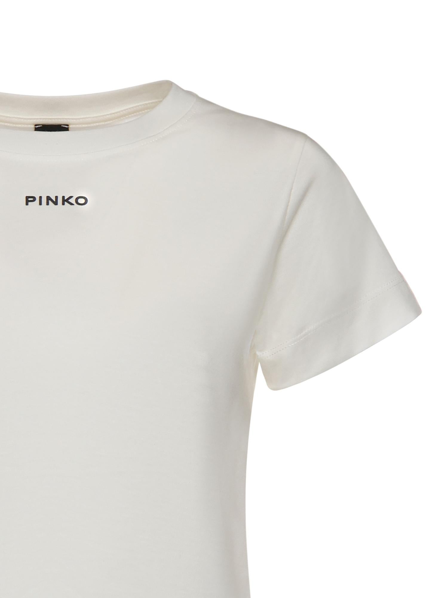 T-shirt con logo lettering 100373 A34FZ05 PINKO 