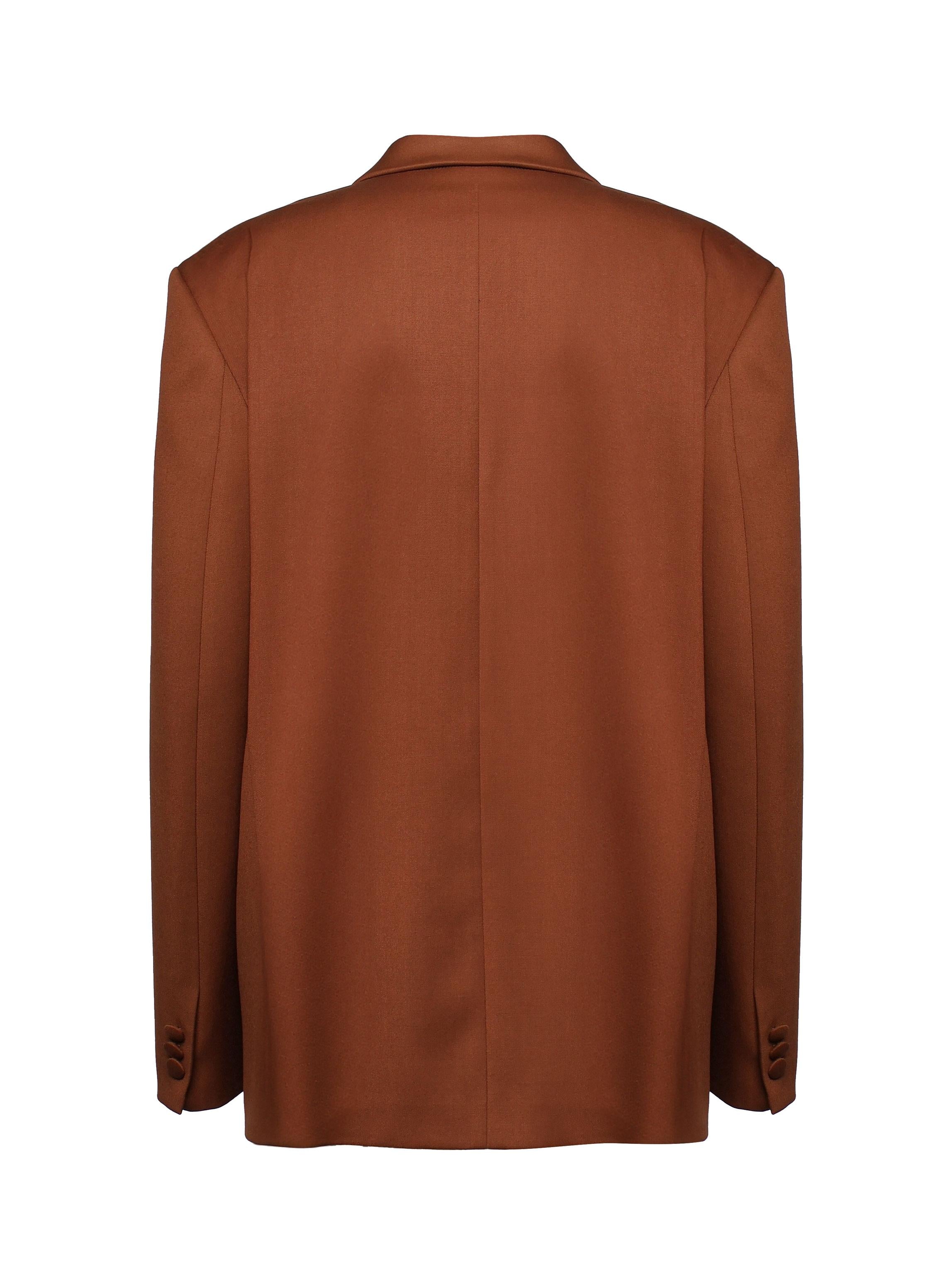 Blazer over doppiopetto in vigogna 25FWNCP-0012 BROWN NINEMINUTES 