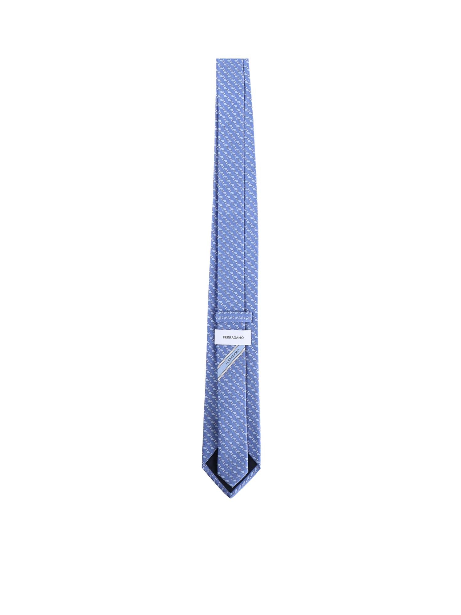 Cravatta in seta con stampa 351251 784012003 FERRAGAMO 