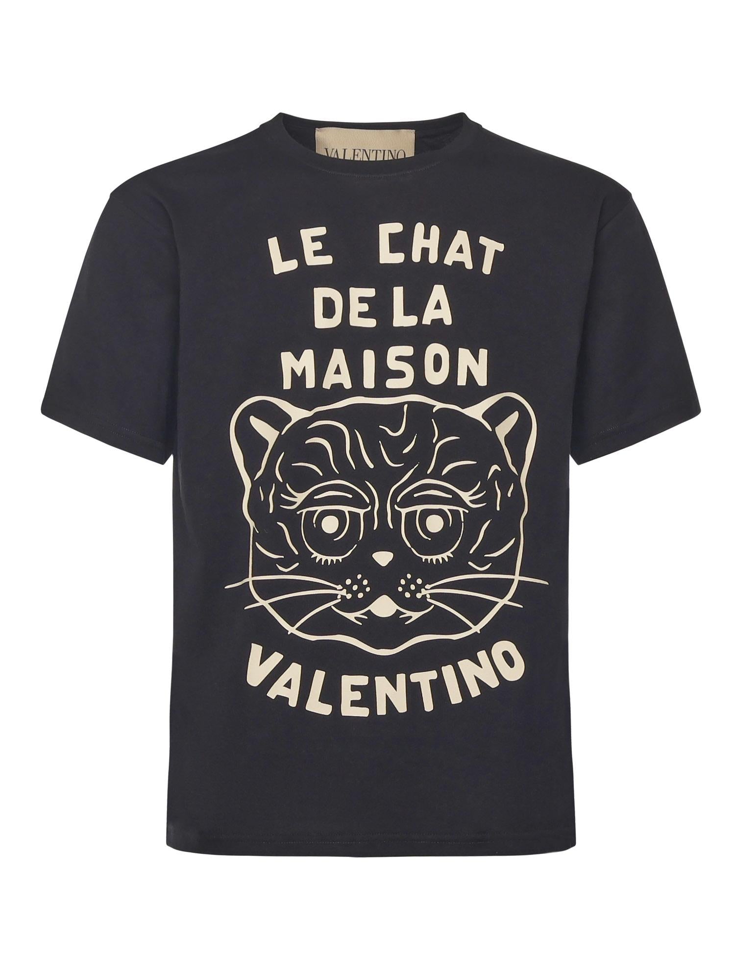 T-shirt con stampa Le Chat De La Maison 7V3MG16P B329RA VALENTINO GARAVANI 