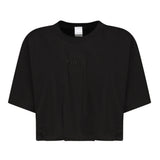 T-shirt cropped con ricamo logo 104257 A2F8Z99 PINKO 