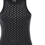Canotta con strass e borchie<BR/> 105928 A2XYZ99 PINKO 