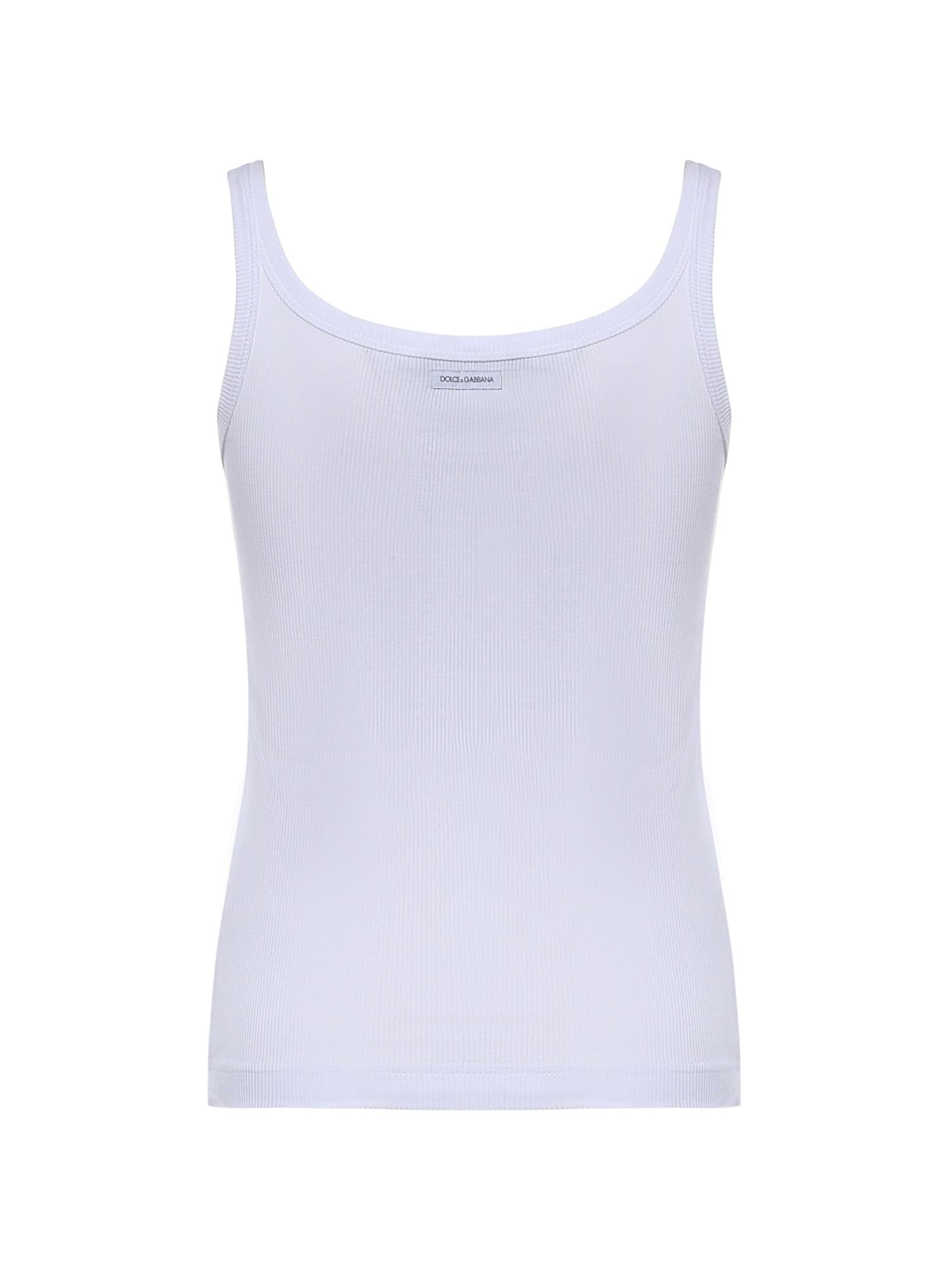 Canotta in cotone a costine F8U09T FU7AVW0800 DOLCE & GABBANA 