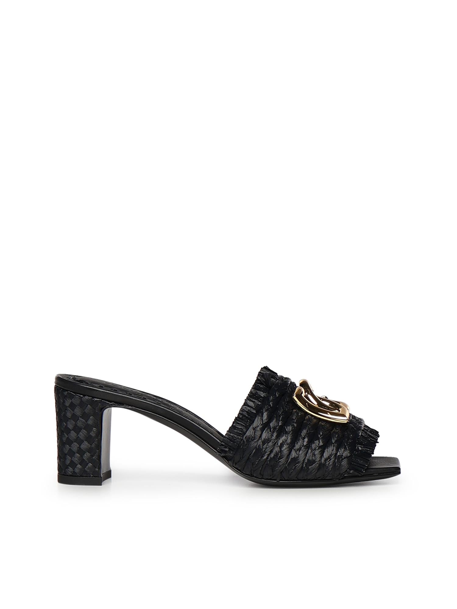 Mules in rafia con logo CR1993 AN21780999 DOLCE & GABBANA 