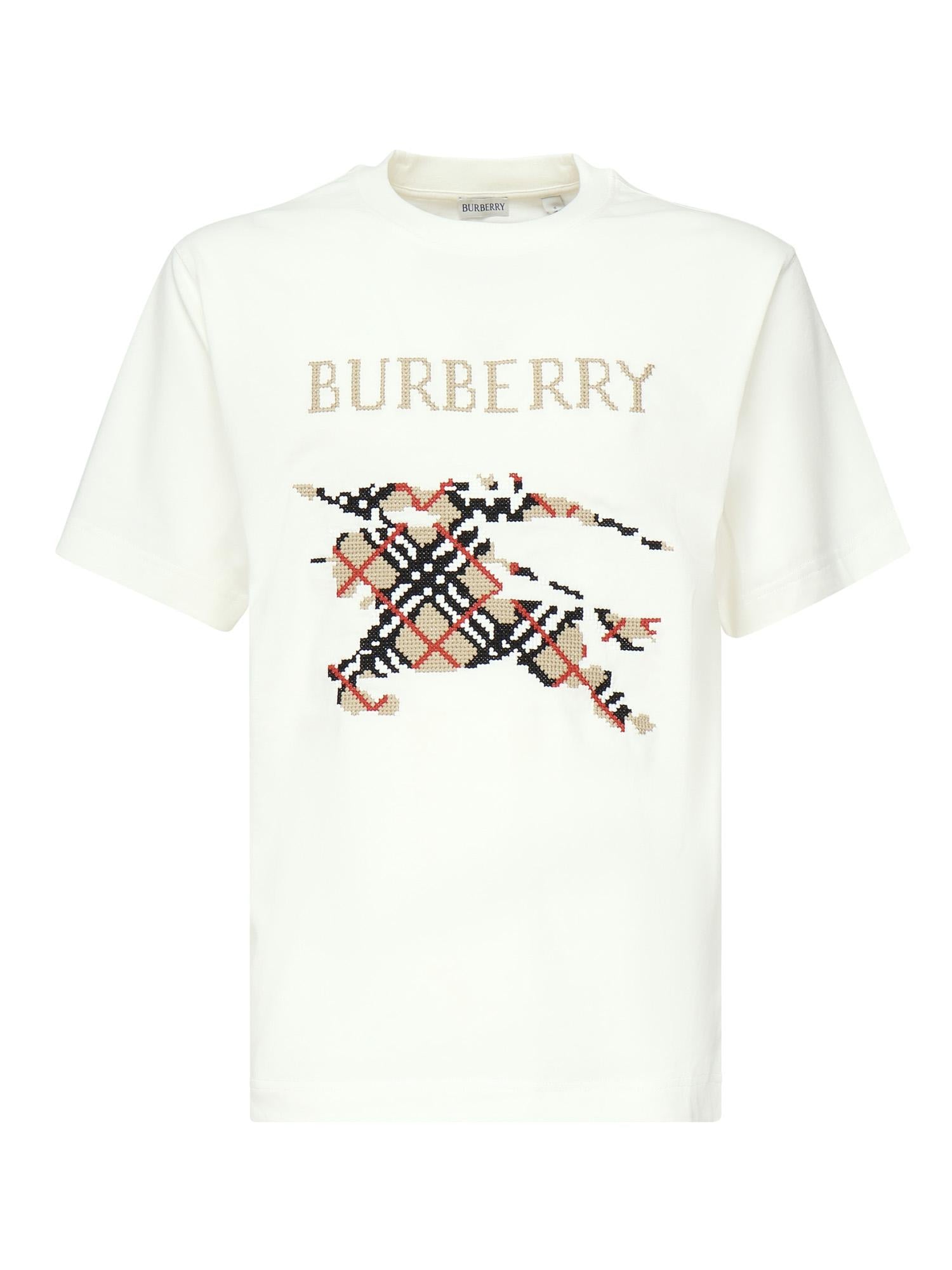 T-shirt con EKD a punto croce 8110116 B7078 BURBERRY 