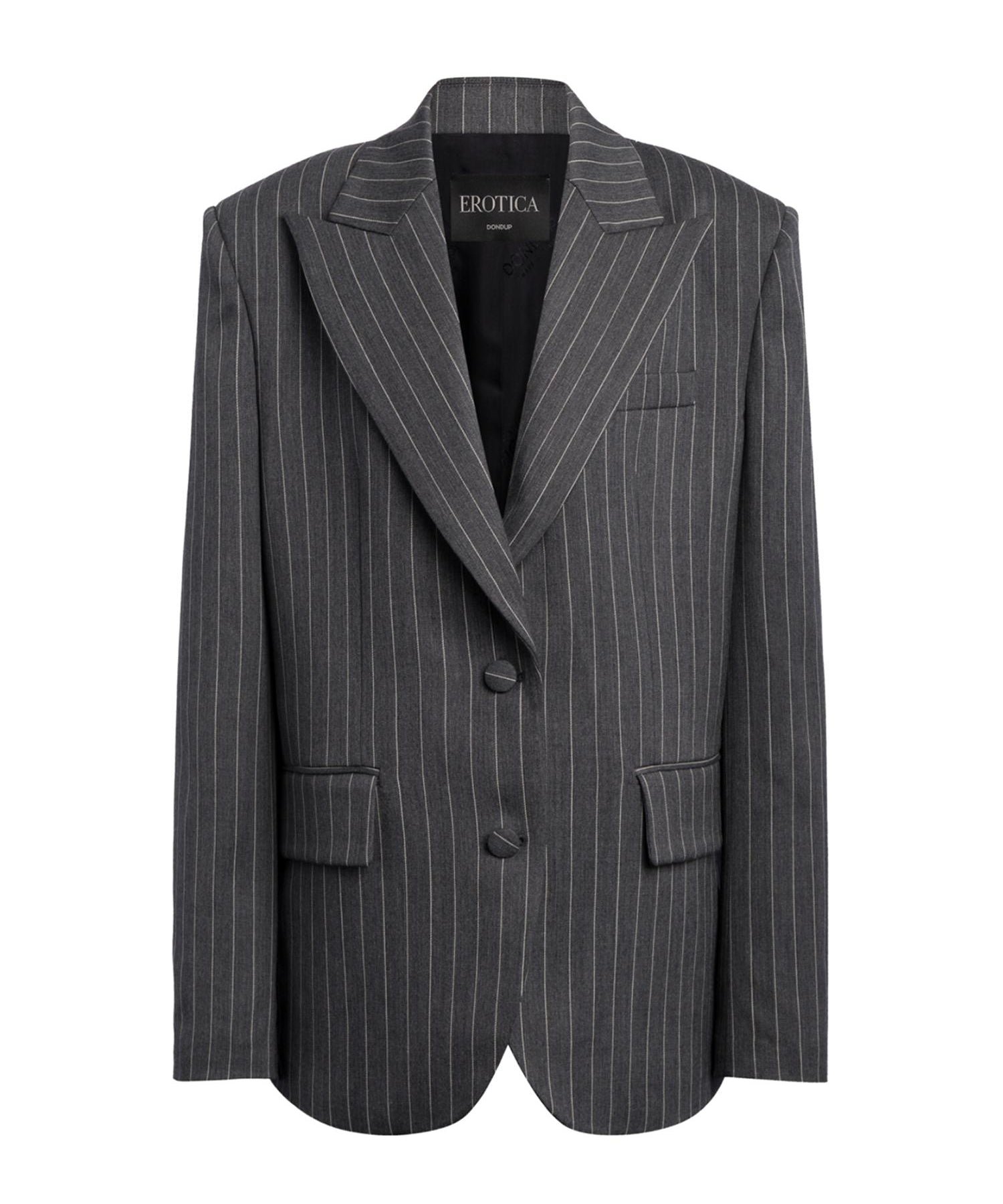 Blazer monopetto in fresco di lana gessato DJ861 ES0080D903 DONDUP 