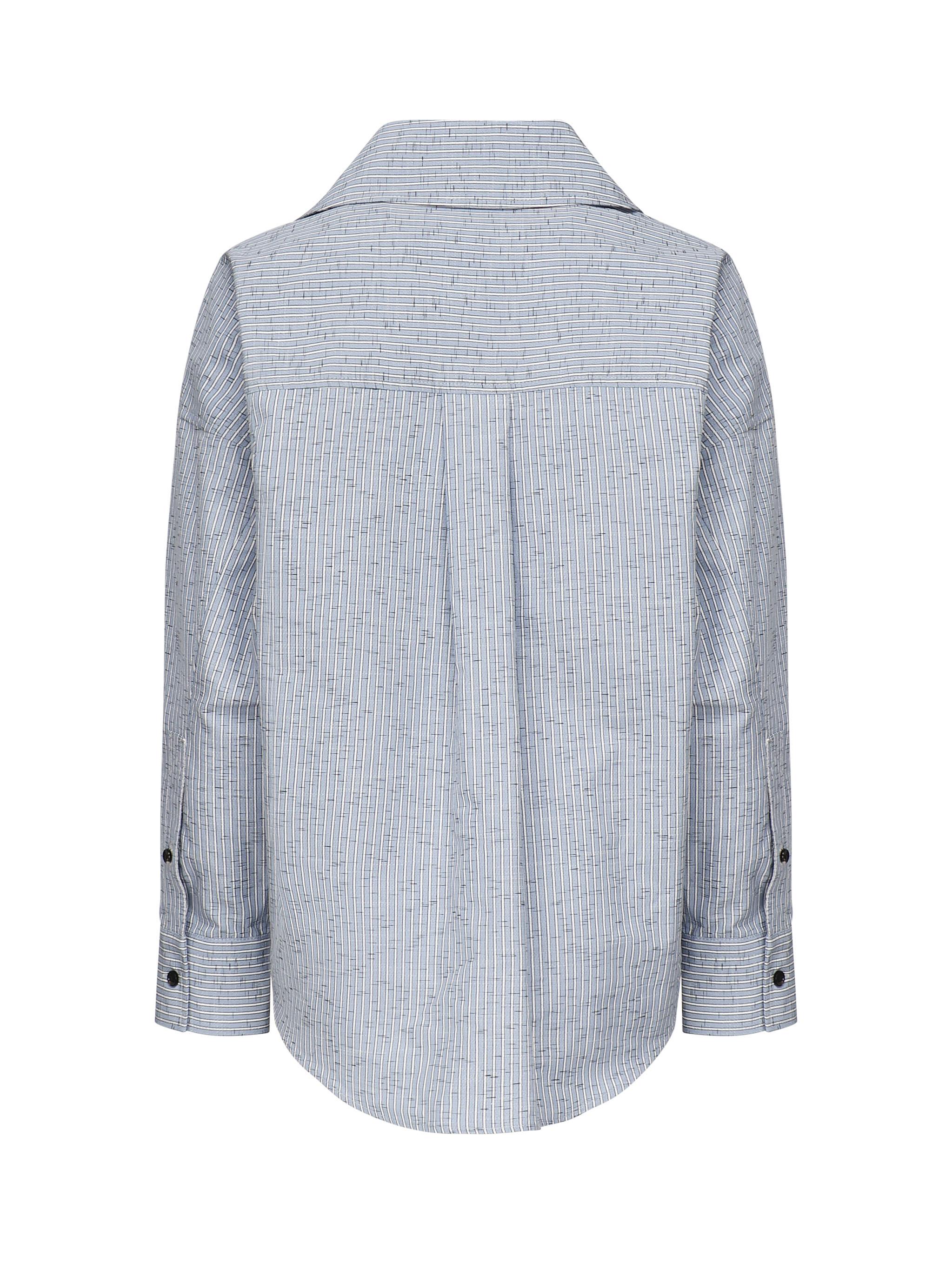 Camicia a righe in cotone e lino 819968 V5CW04028 BOTTEGA VENETA 