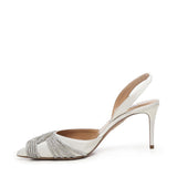 Décolleté Gatsby in raso con cristalli GASMIDL1 SATFFF AQUAZZURA 