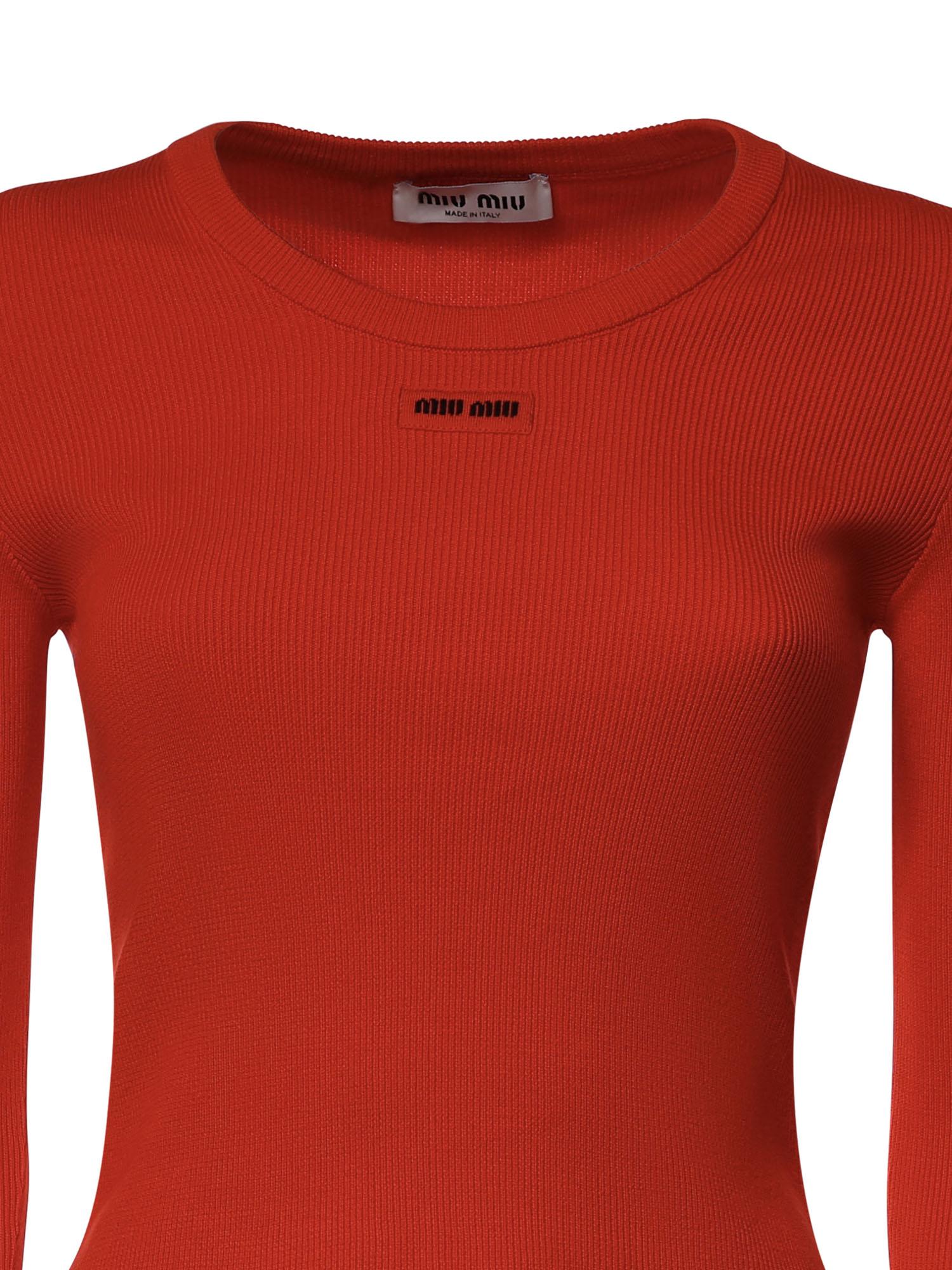 Maglia girocollo in cotone MML05V 1902F0049 MIU MIU 