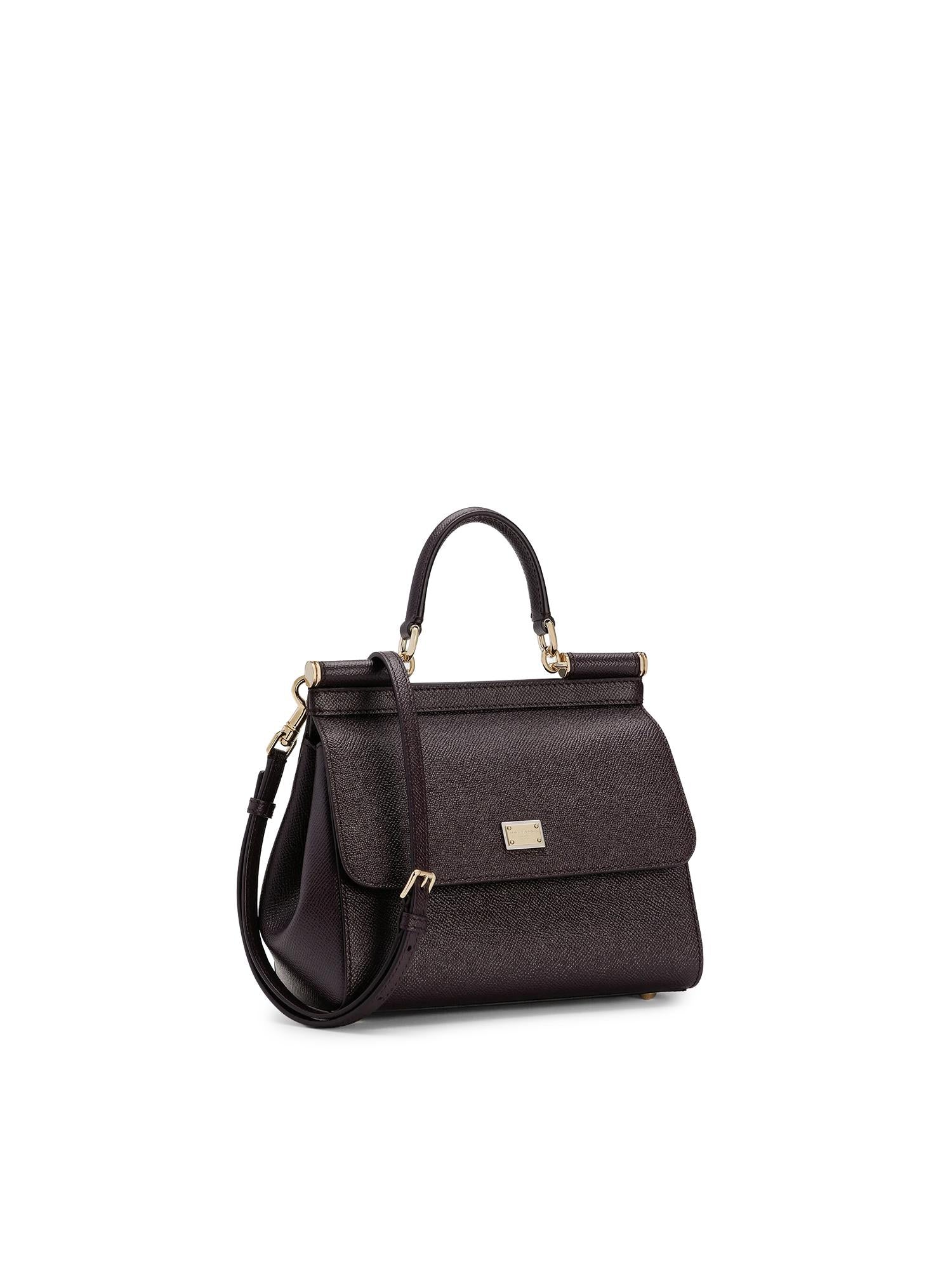 Borsa a mano Sicily piccola in pelle Dauphine BB6003 B10018M073 DOLCE & GABBANA 