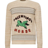 Pullover in lana e cotone con logo 7V3KC34E B27DRY VALENTINO GARAVANI 