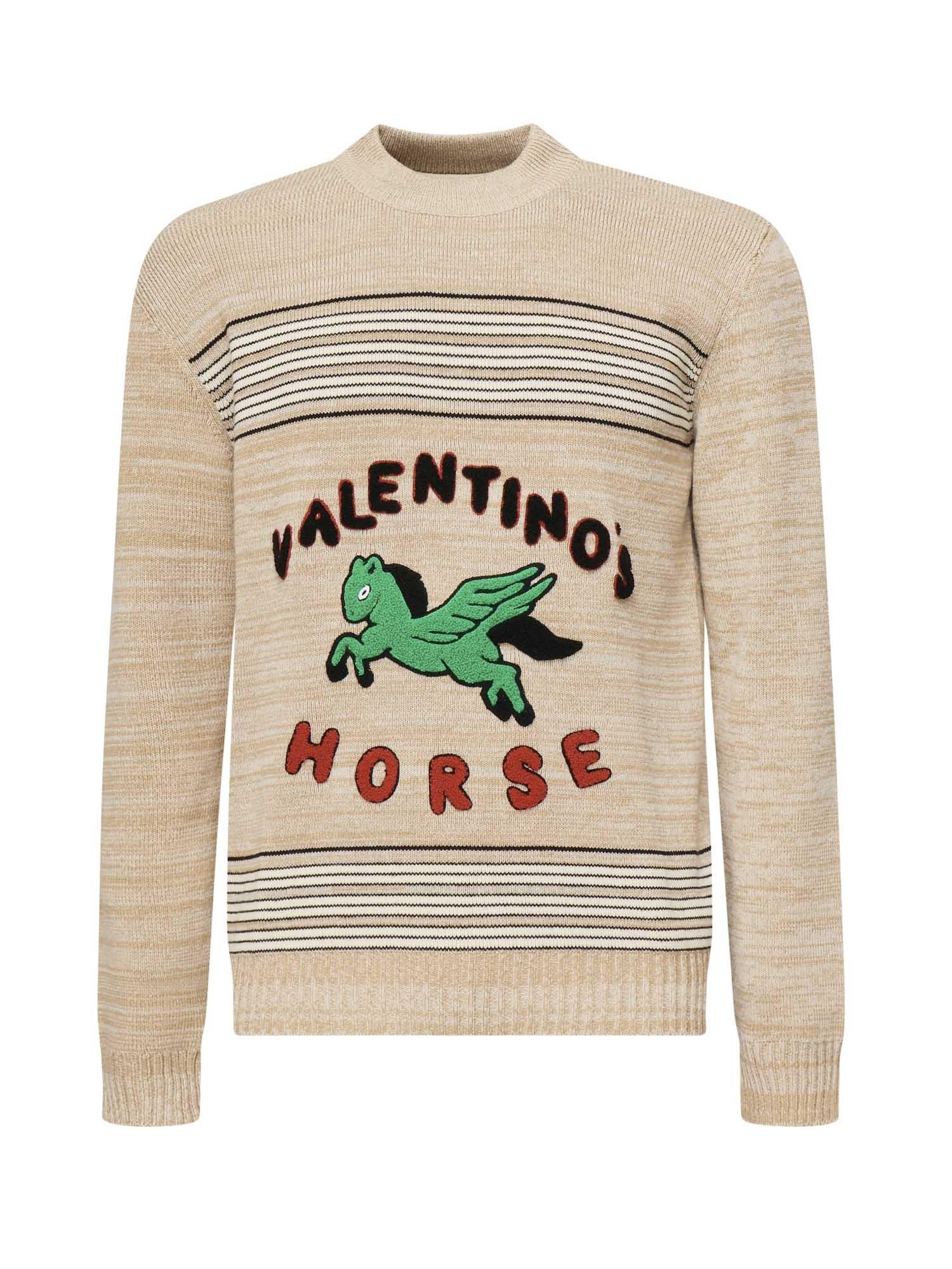 Pullover in lana e cotone con logo 7V3KC34E B27DRY VALENTINO GARAVANI 