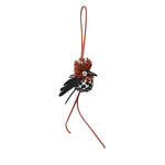 Ciondolo Hoopoe bird in pelle di vitello CCFC232X19 9101 LOEWE 