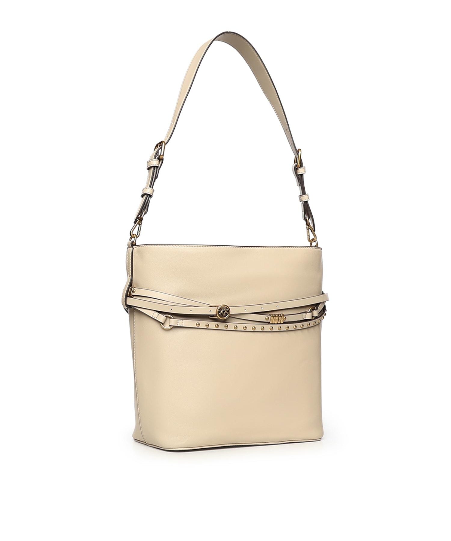 Borsa a spalla media Bucket Belt Bag in pelle 106339 A0QOC50Q PINKO 