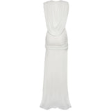 Abito con drappeggio ondulato 24043346 WHITE CHRISTOPHER ESBER 