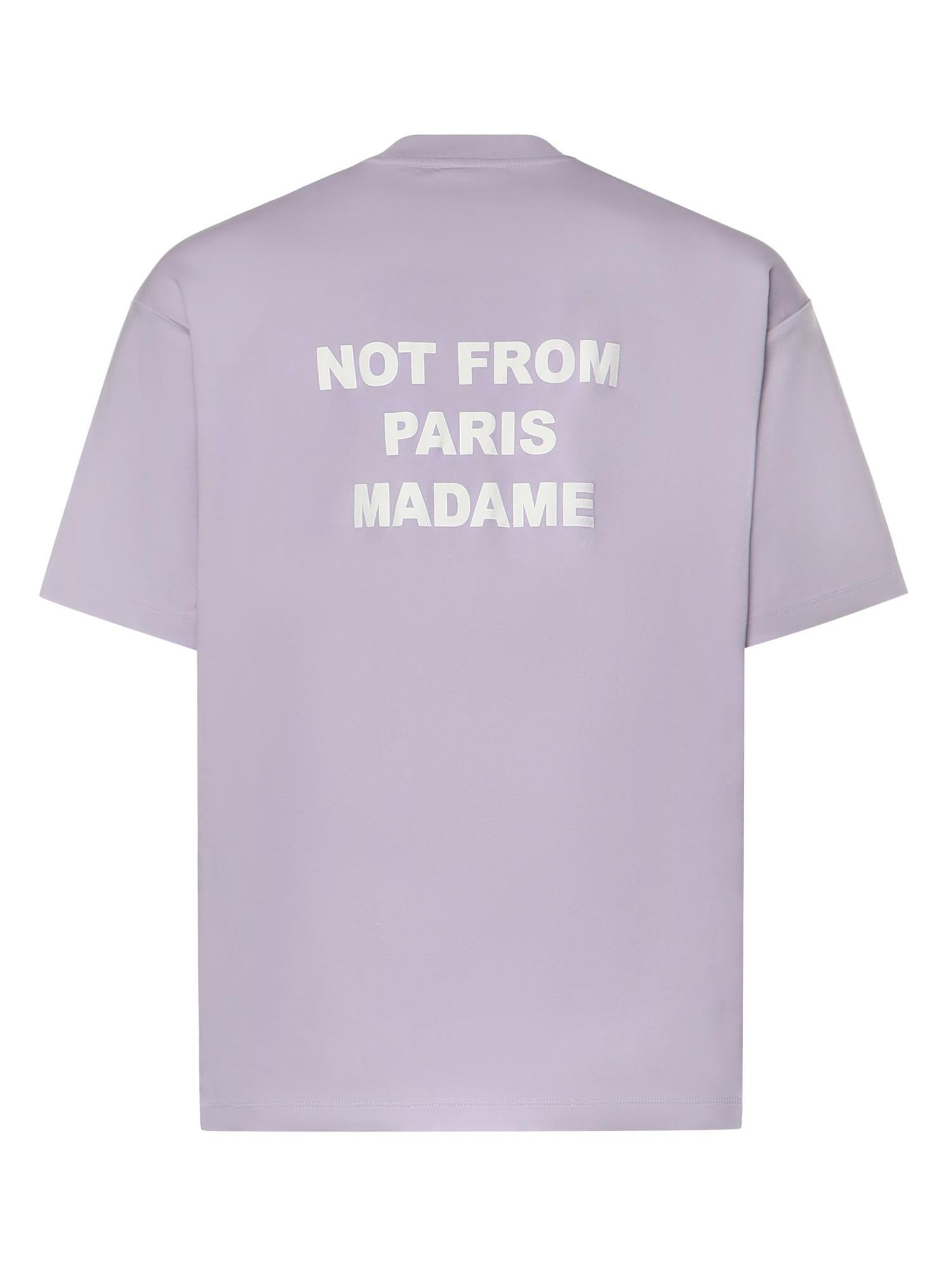 T-shirt Slogan in cotone KTS203CO002 LAV Drôle de Monsieur 