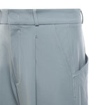 Pantaloni super loose con pinces PT016V1 BLU BONSAI 