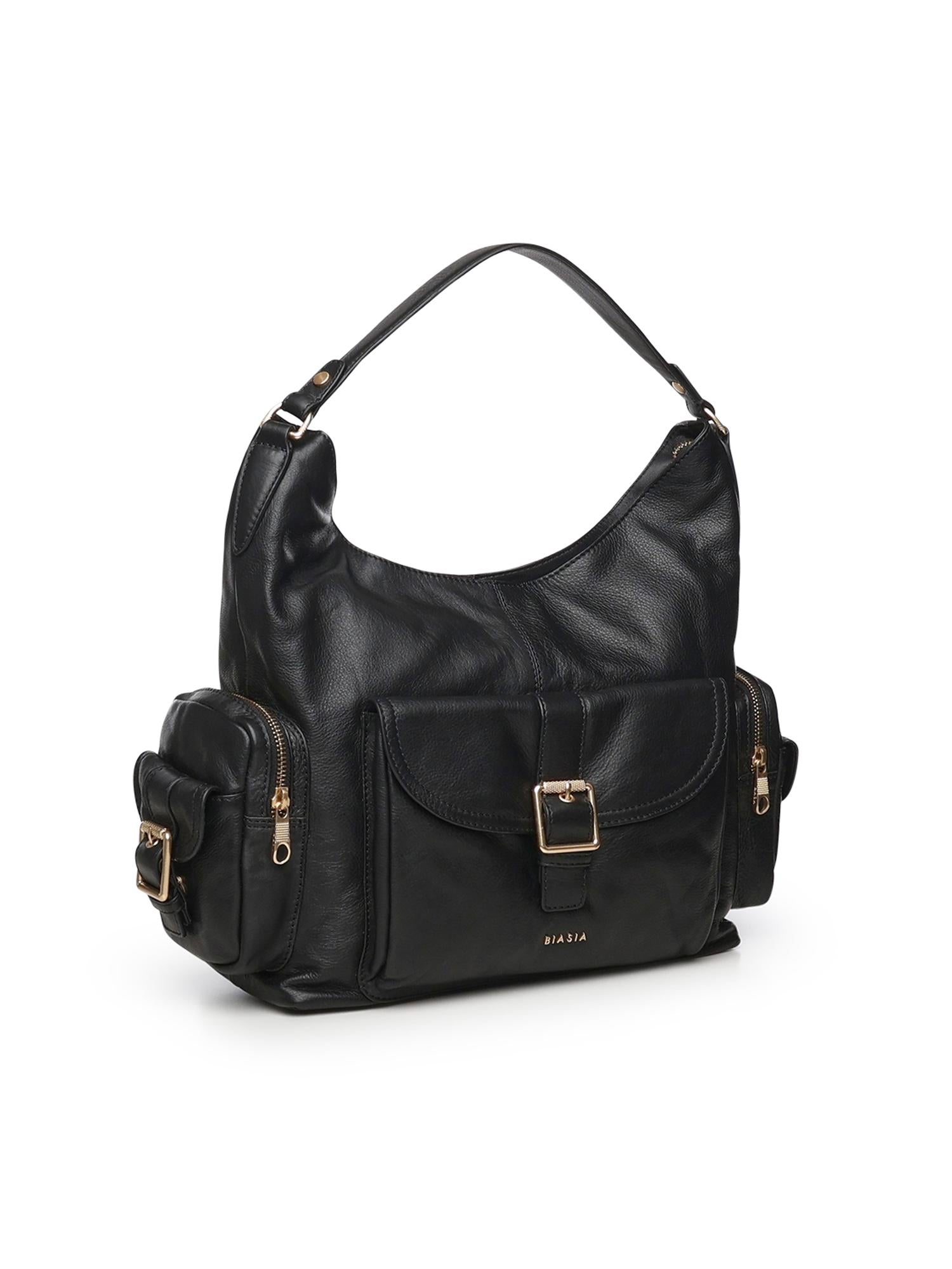 Borsa a spalla Factor in pelle BIBP9EC03 NERO BIASIA 