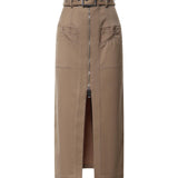 Gonna lunga in cover misto lana G616 WS0117DXXX728 DONDUP 