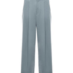 Pantaloni super loose con pinces PT016V1 BLU BONSAI 