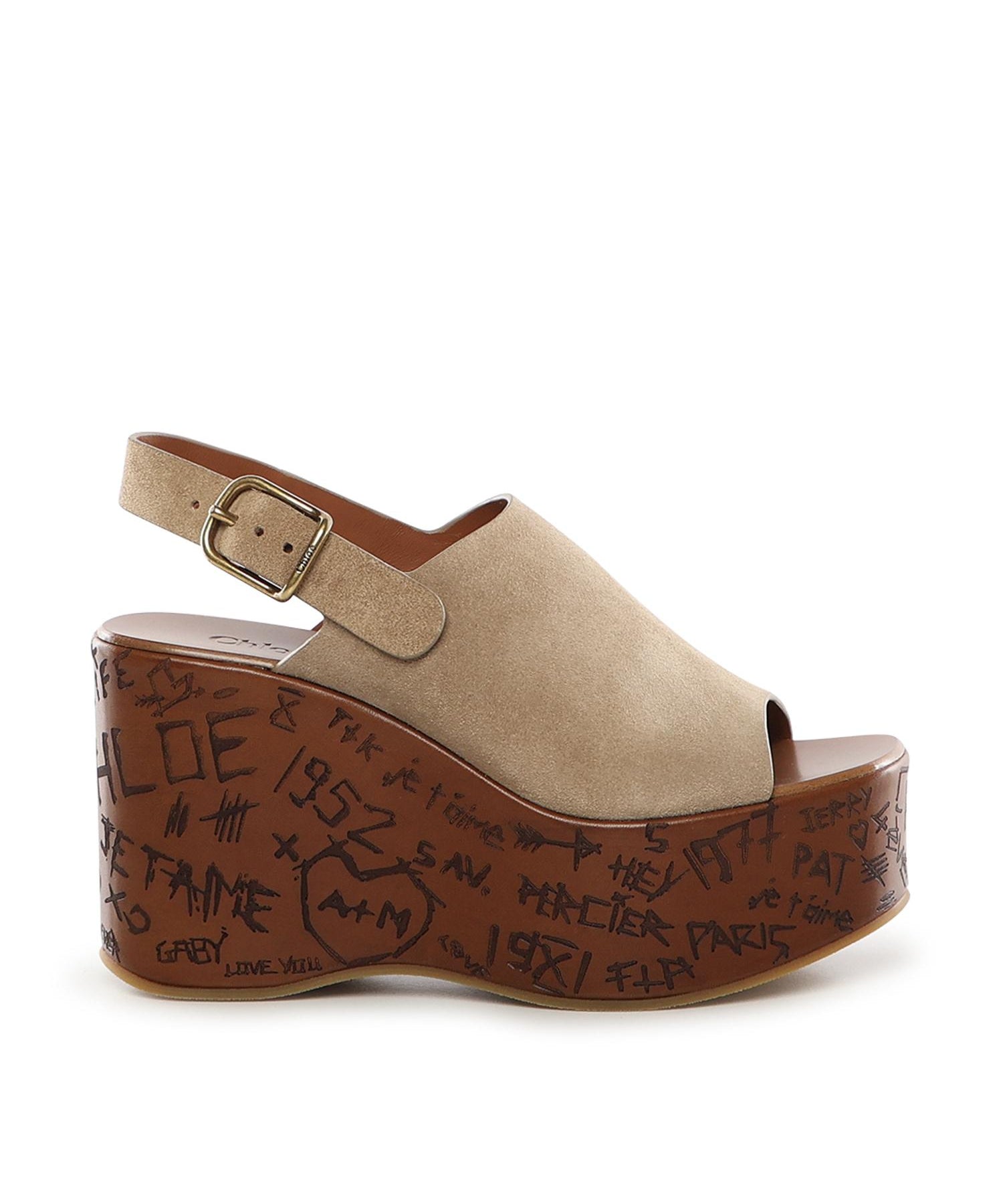 Sandali con zeppa Maxime CH25A10GRY 751 CHLOÉ 