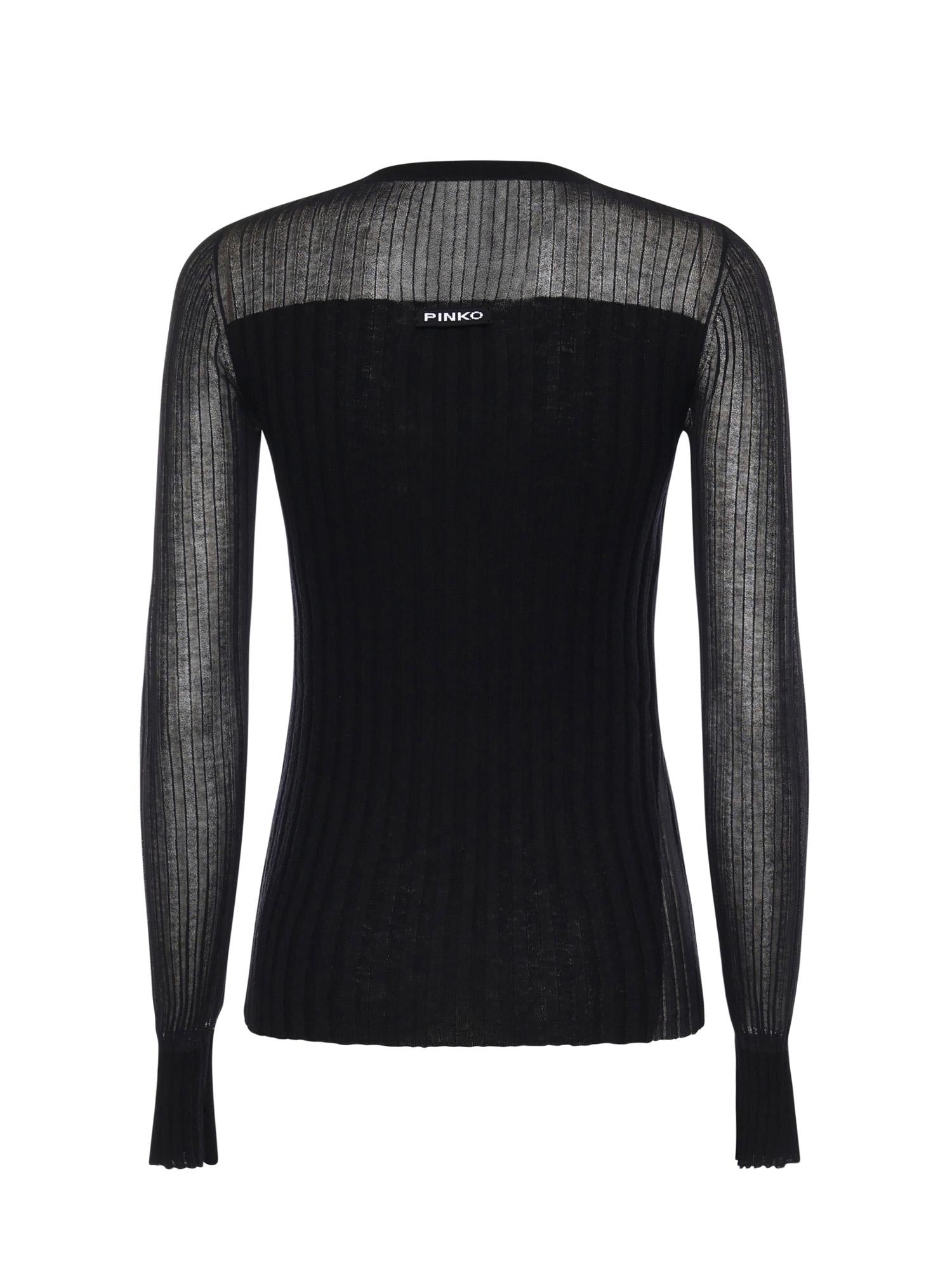 Cardigan in maglia leggera a coste 106321 A34BZ99 PINKO 