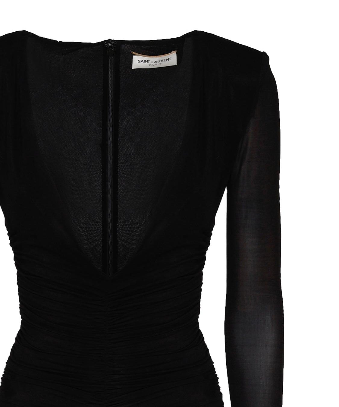 Abito drappeggiato in jersey 732870 Y5G891000 SAINT LAURENT 