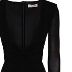 Abito drappeggiato in jersey 732870 Y5G891000 SAINT LAURENT 