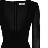 Abito drappeggiato in jersey 732870 Y5G891000 SAINT LAURENT 
