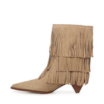 Stivale Jayla in pelle scamosciata con frange 40F5JYME6S 297 MICHAEL MICHAEL KORS 