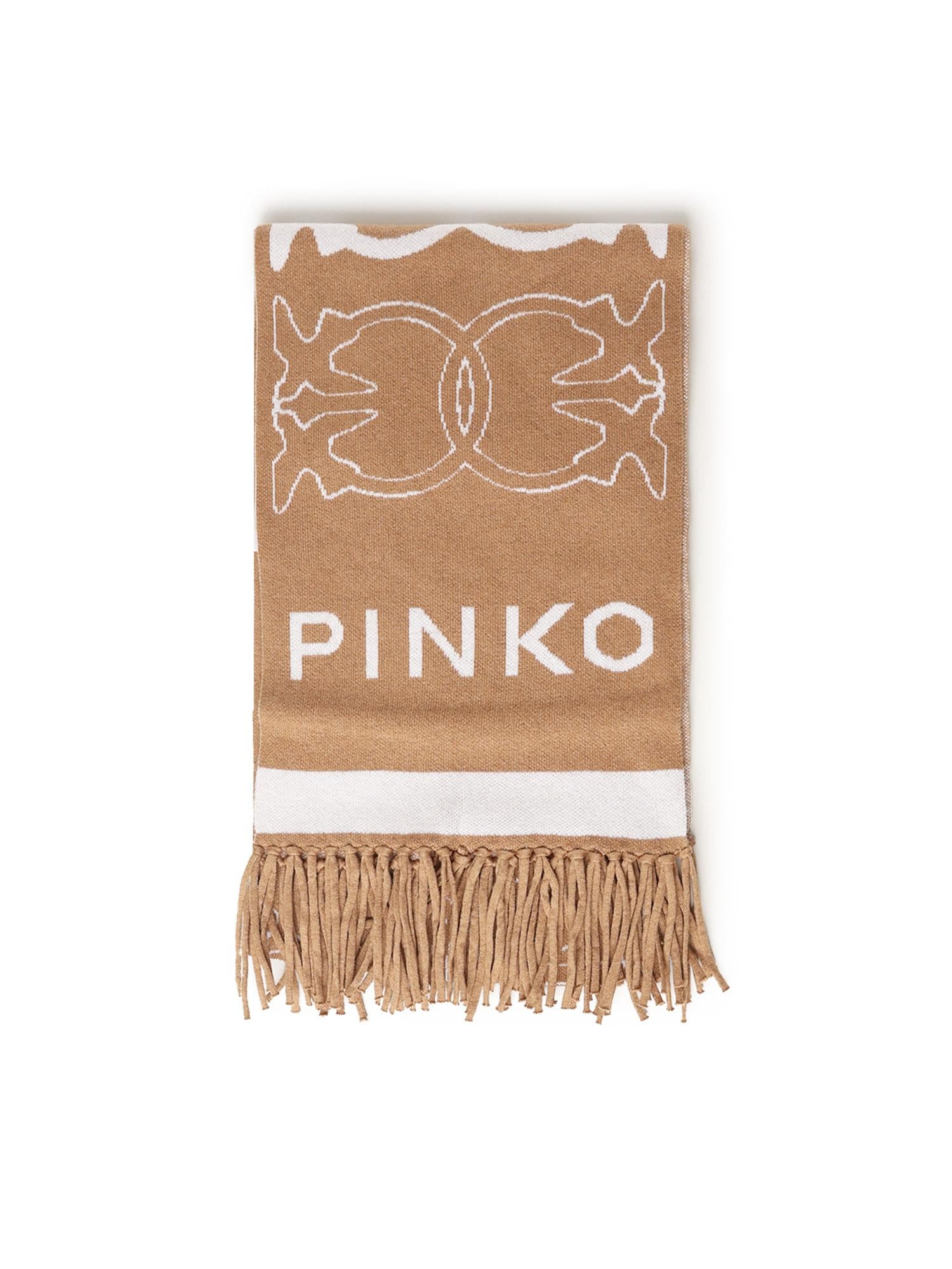 Sciarpa con logo Love Birds jacquard 105992 A2YOMZ2 PINKO 