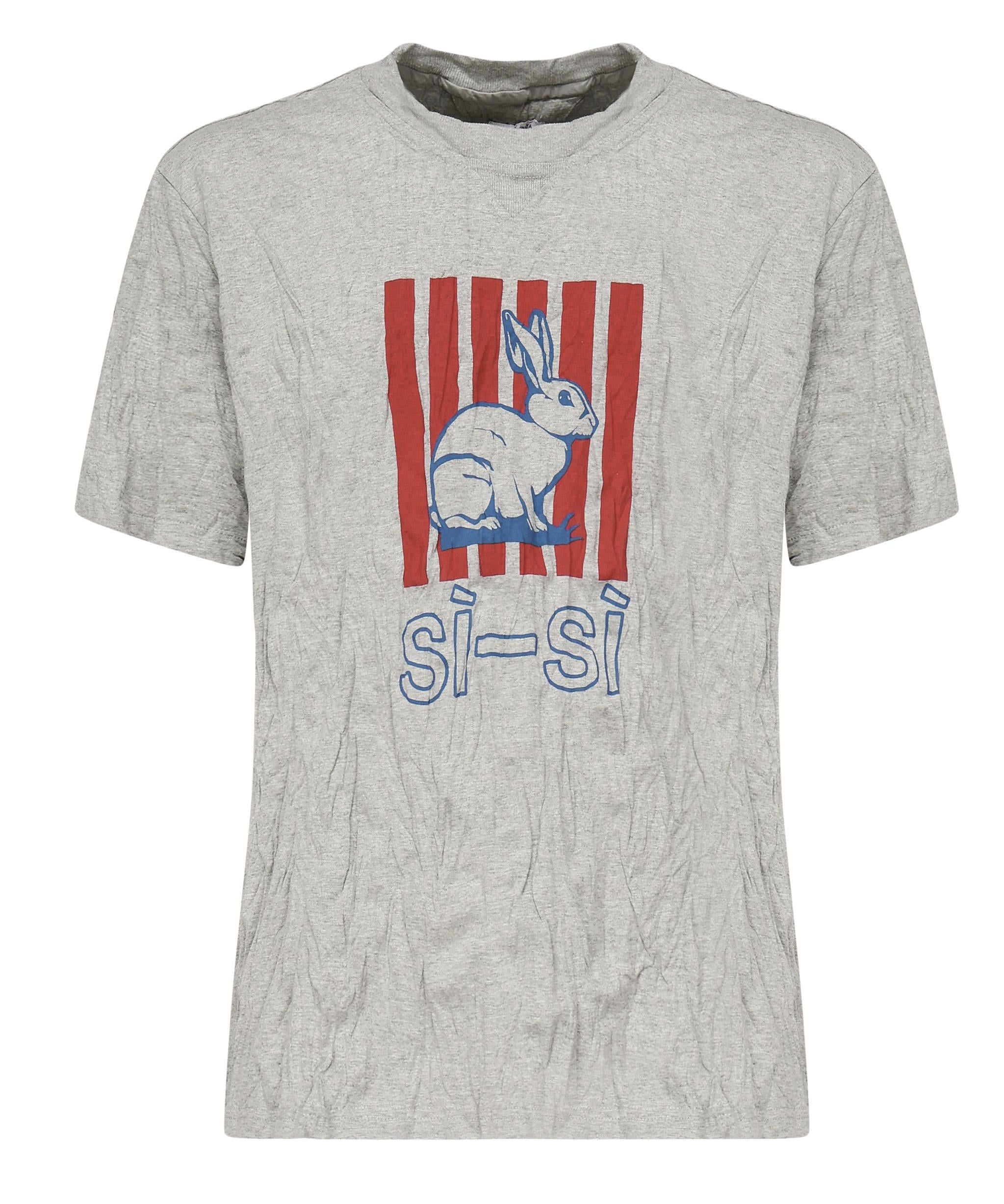 T-shirt in jersey di cotone froissé con stampa 833132 V5K501367 BOTTEGA VENETA 