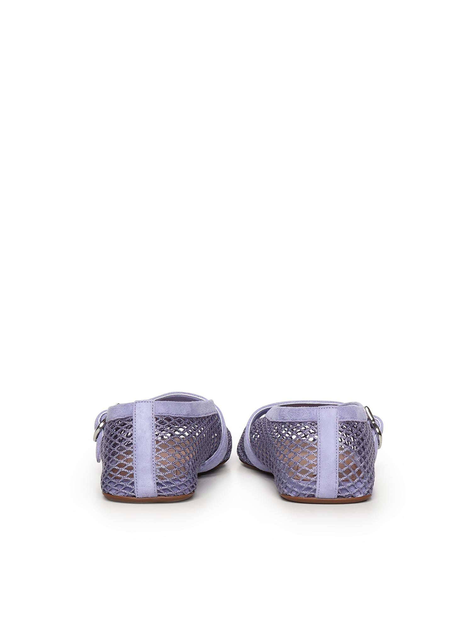 Ballerine flat in rete e pelle scamosciata AA3A029TK061 452 ALAIA 