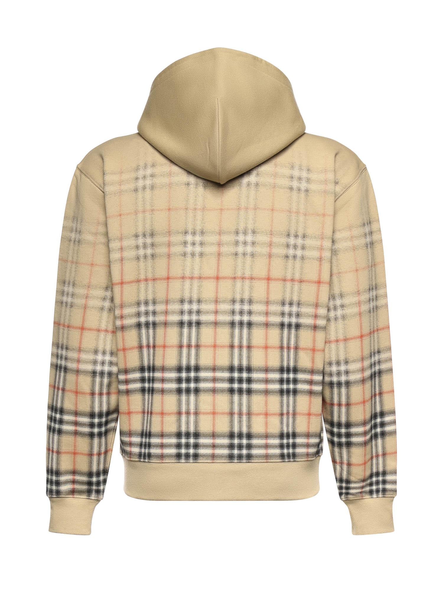 Felpa in cotone Check sfumato 8119034 B9368 BURBERRY 