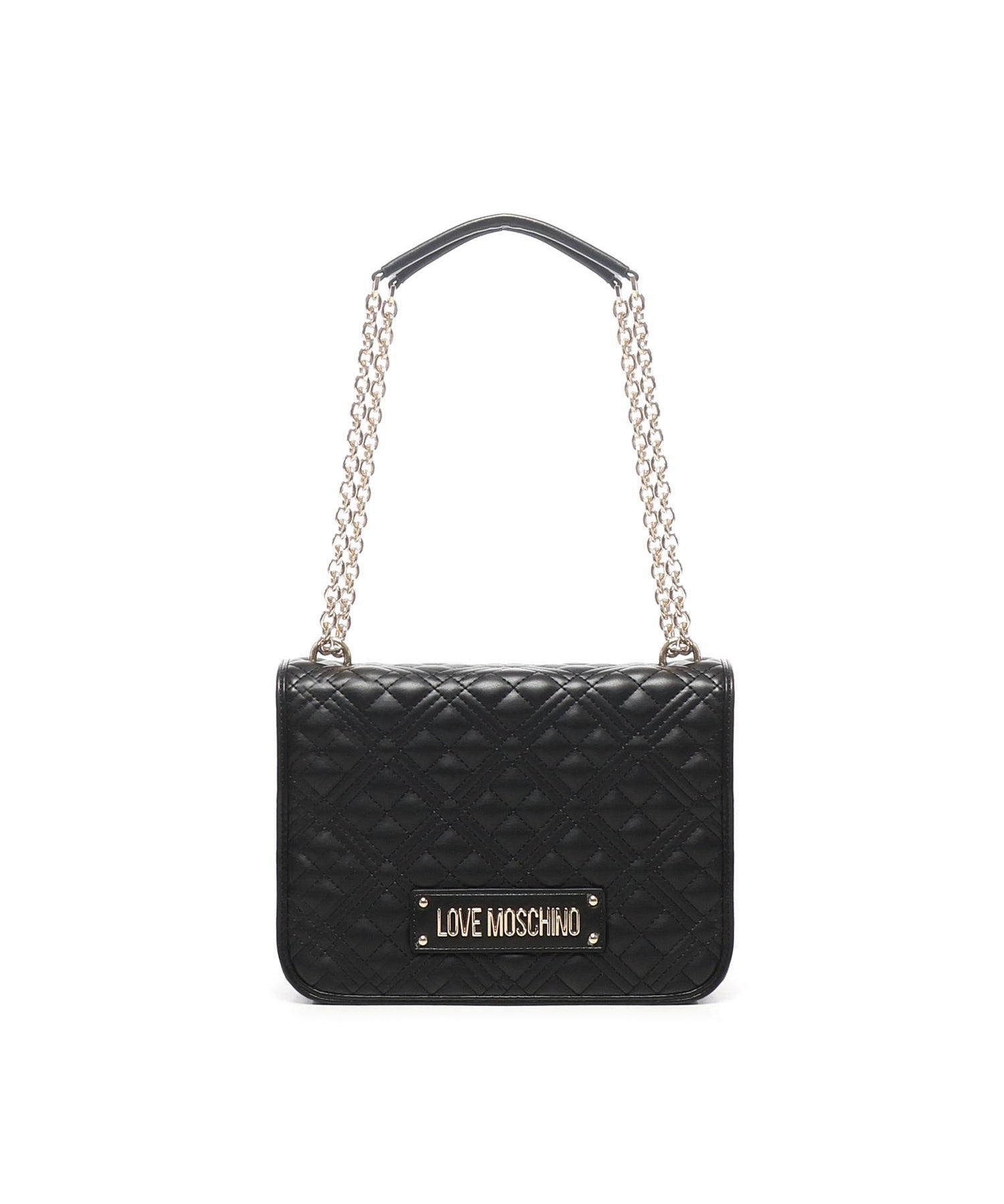 Borsa a spalla trapuntata con logo<BR/> JC4000PP1LLA0 00A LOVE MOSCHINO 