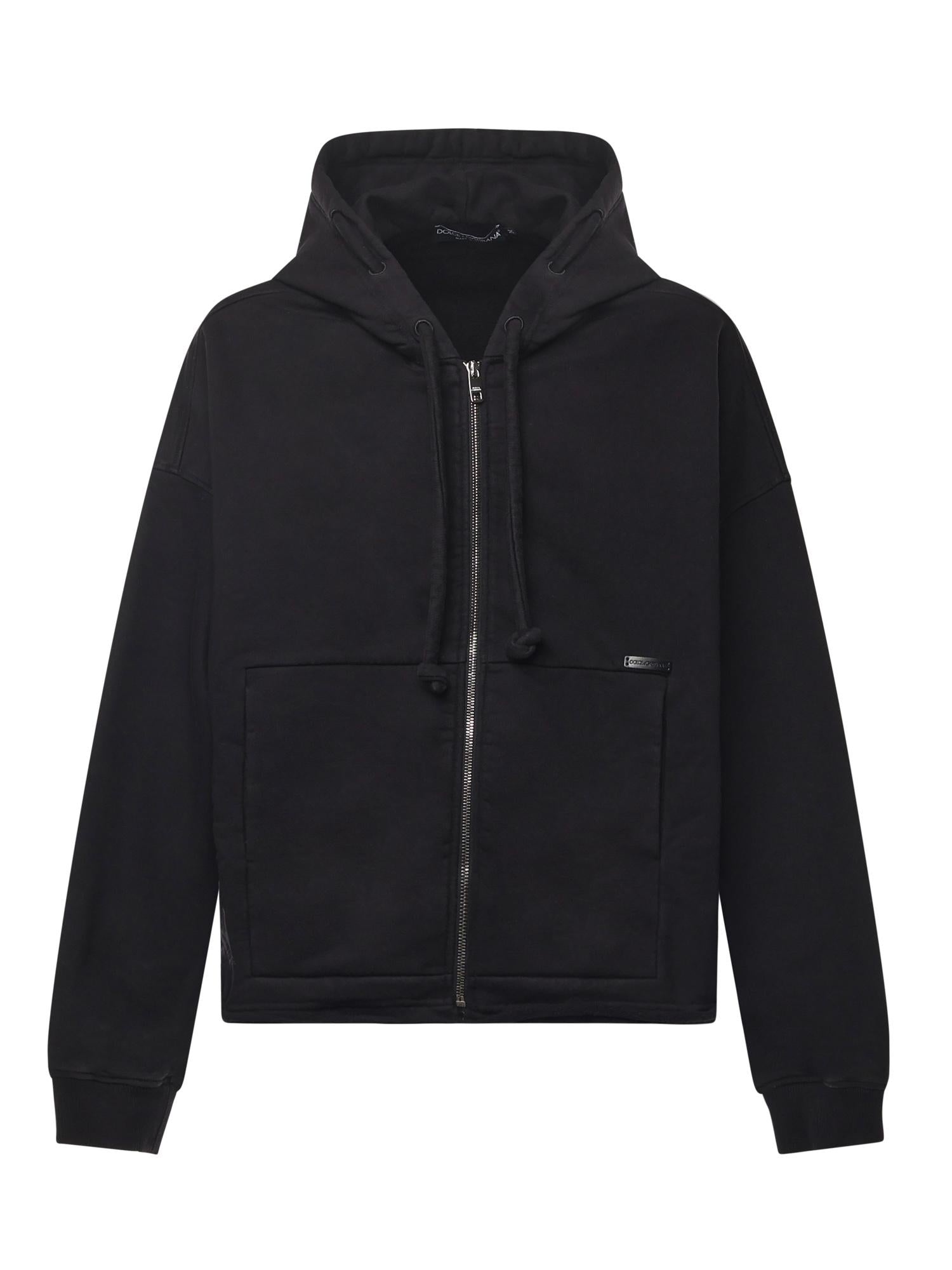 Felpa con zip in cotone G9BVJT G7PLAN0000 DOLCE & GABBANA 