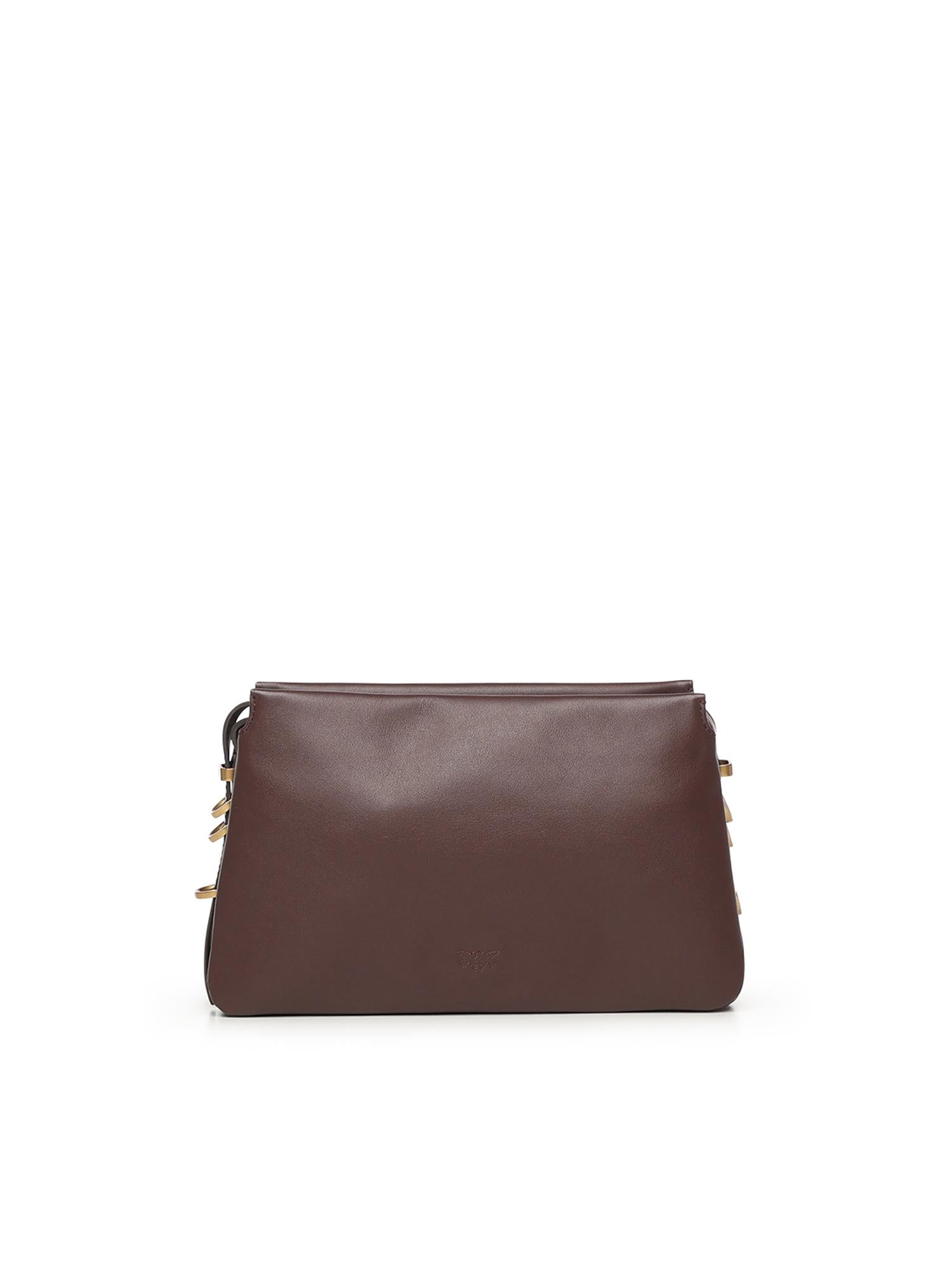 Borsa a tracolla Mini One, Two, Three Bag in pelle<BR/> 105883 A0QOLA7Q PINKO 