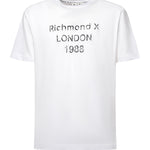 T-shirt con stampa in cotone<BR/> UMA25169TS WHITE RICHMOND X 