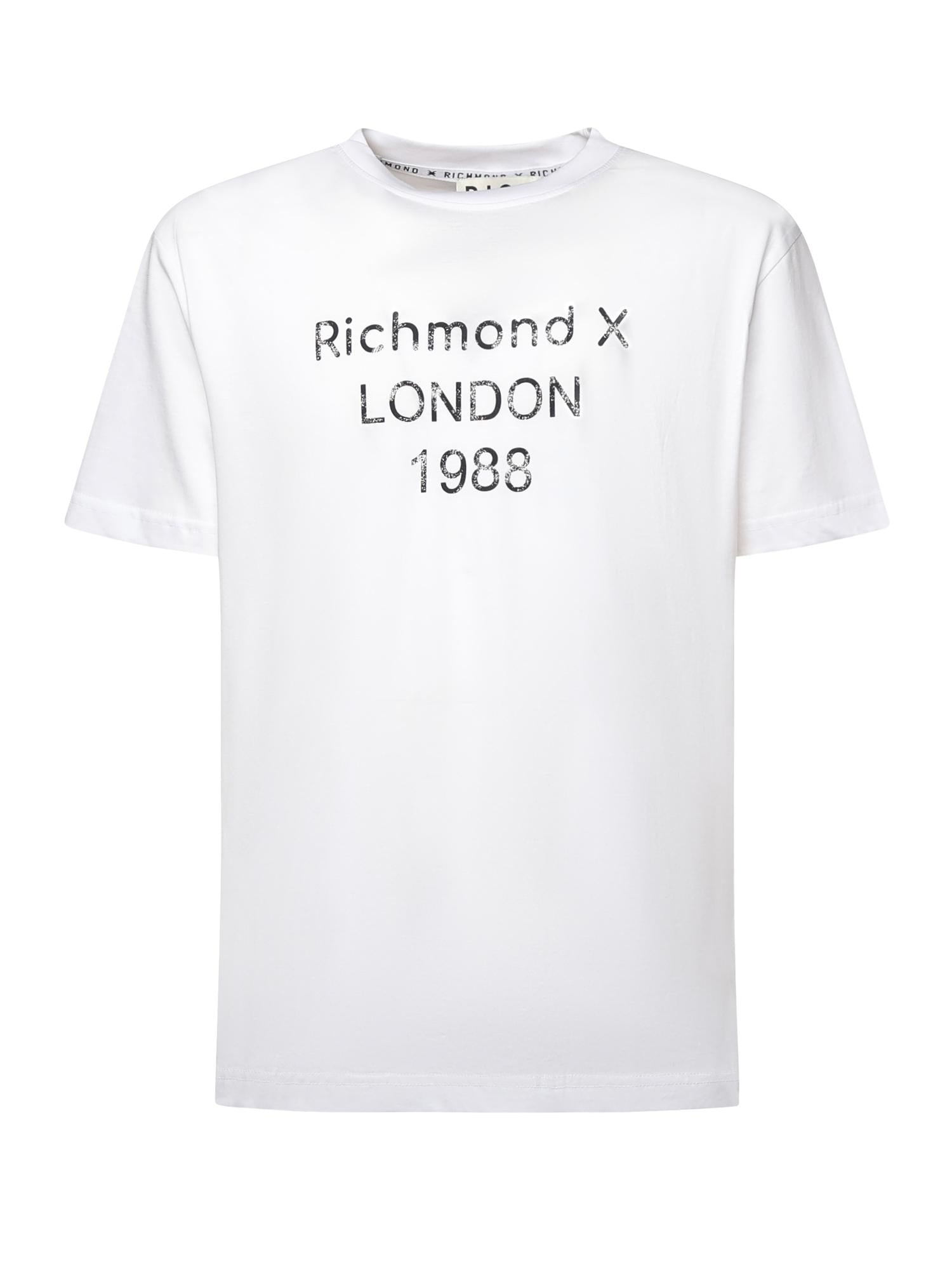 T-shirt con stampa in cotone<BR/> UMA25169TS WHITE RICHMOND X 