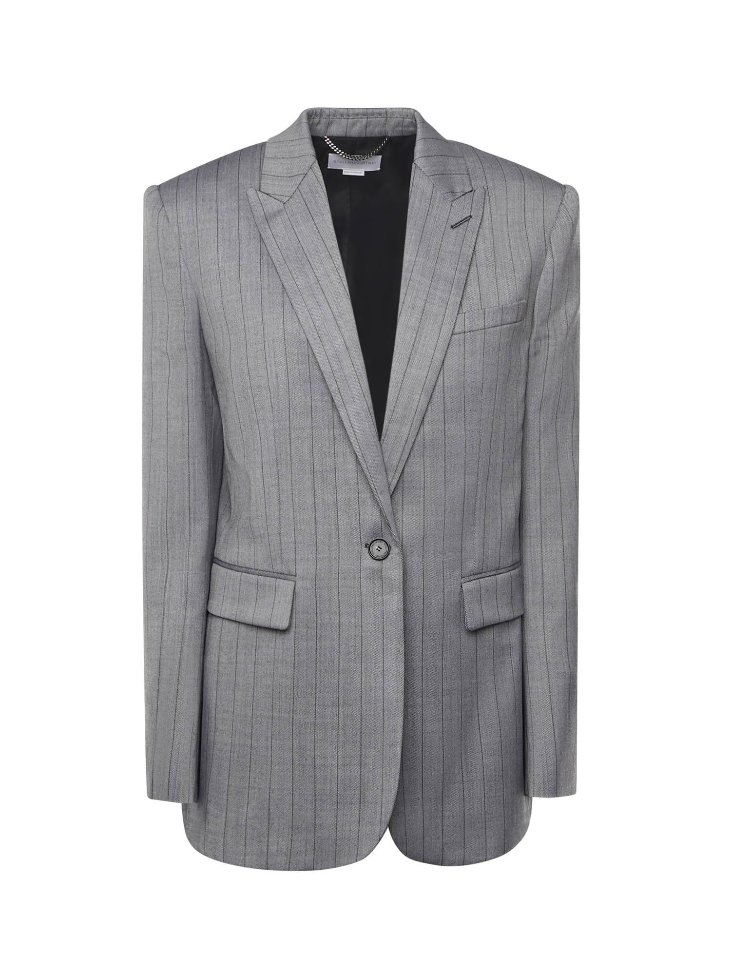 Giacca monopetto con motivo gessato 650139 3GR6501202 STELLA McCARTNEY 