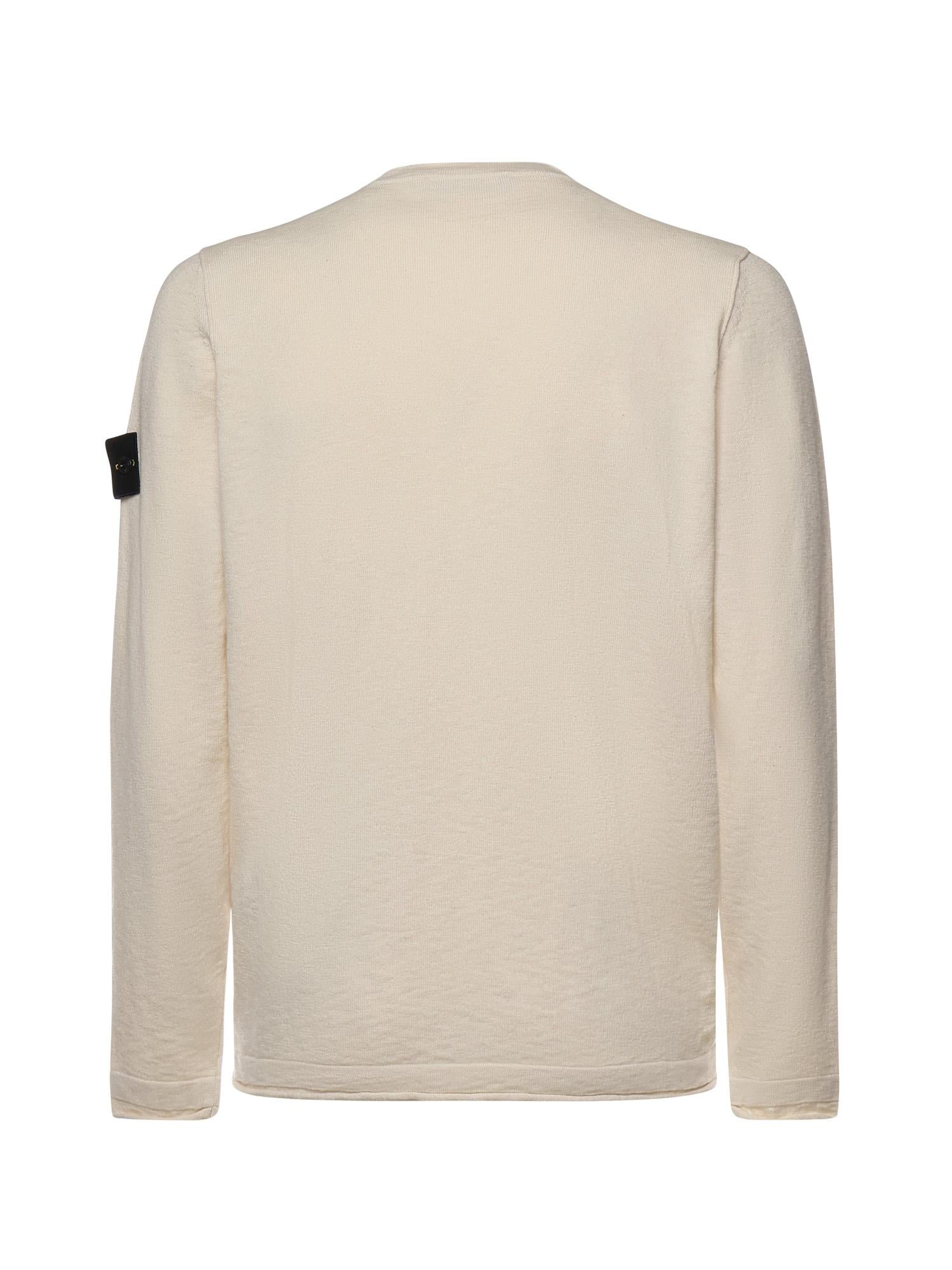 Maglione in cotone e nylon con logo<BR/> L1S155100052 S00B0V0093 STONE ISLAND 