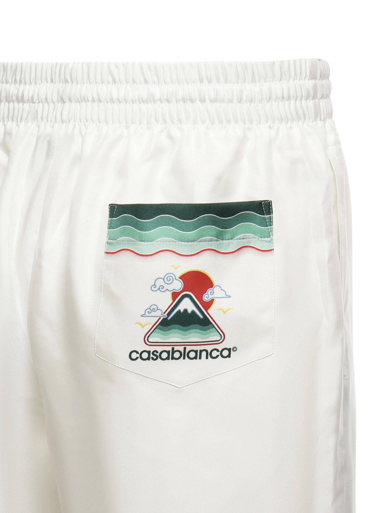 Pantaloncini in seta Montagne Ondulee<BR/> MPF25TR012 03 CASABLANCA 